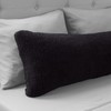 Hastings Home Body Pillow Cover, Soft Sherpa Pillowcase With Zipper, Fits Pillows Up To 51 Inches (Black) 455129SLY